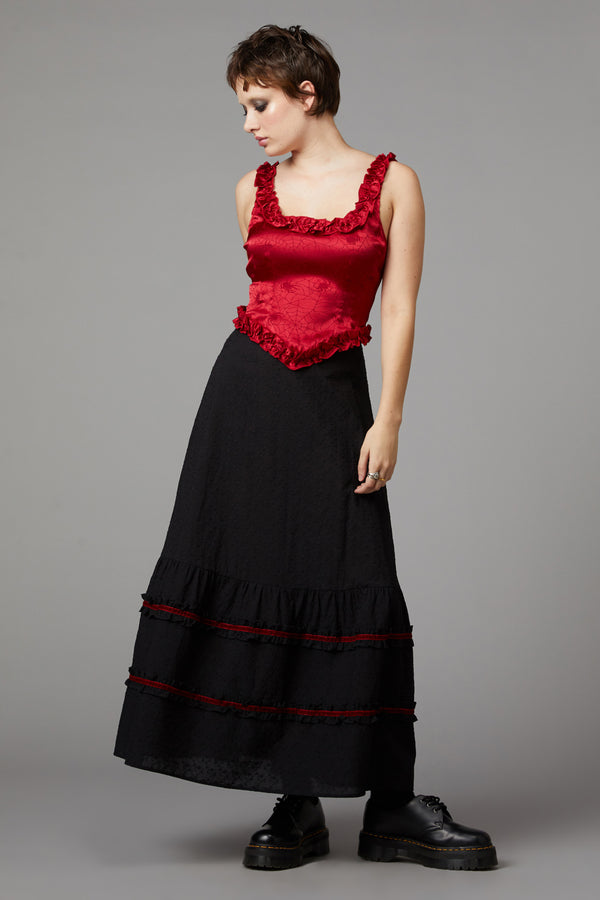Black Friday - Nadja Gothic Corset Top - red