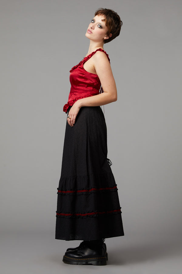 Black Friday - Nadja Gothic Corset Top - red