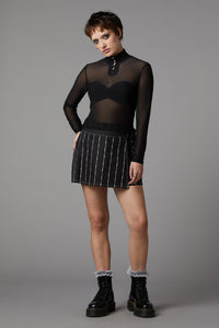 Black Friday - Pearly Button Top - black