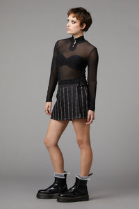 Black Friday - Pearly Button Top - black