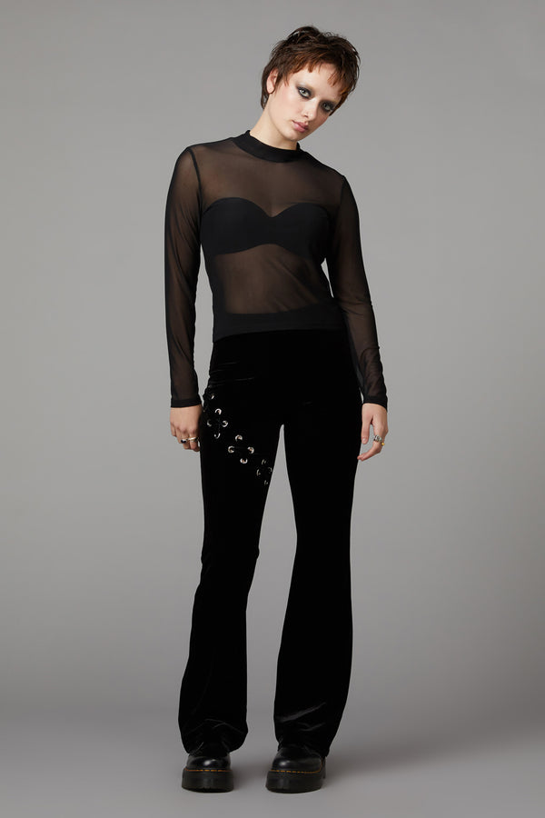 Black Friday - Spine Mesh Top - black