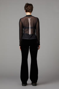 Black Friday - Spine Mesh Top - black