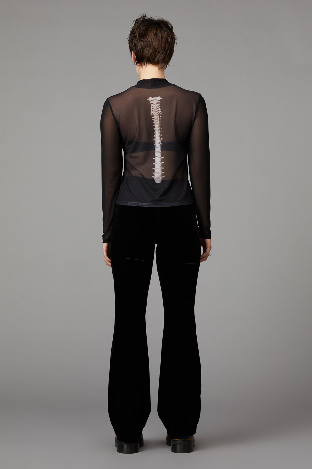 Black Friday - Spine Mesh Top - black