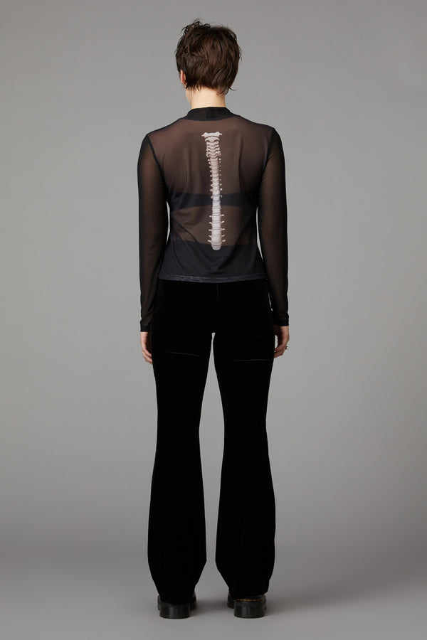 Black Friday - Spine Mesh Top - black