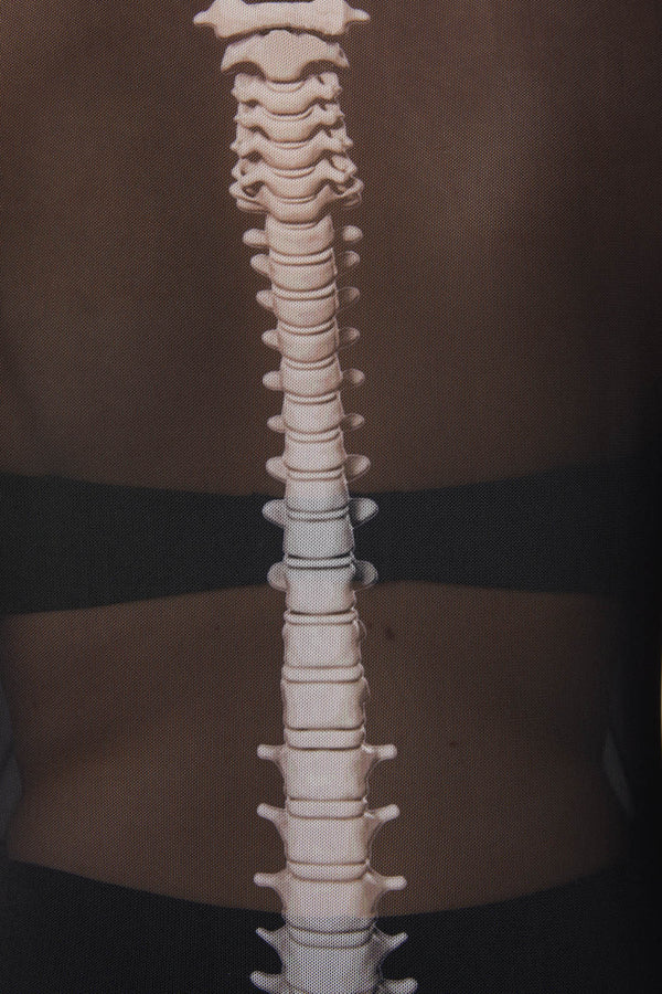 Black Friday - Spine Mesh Top - black