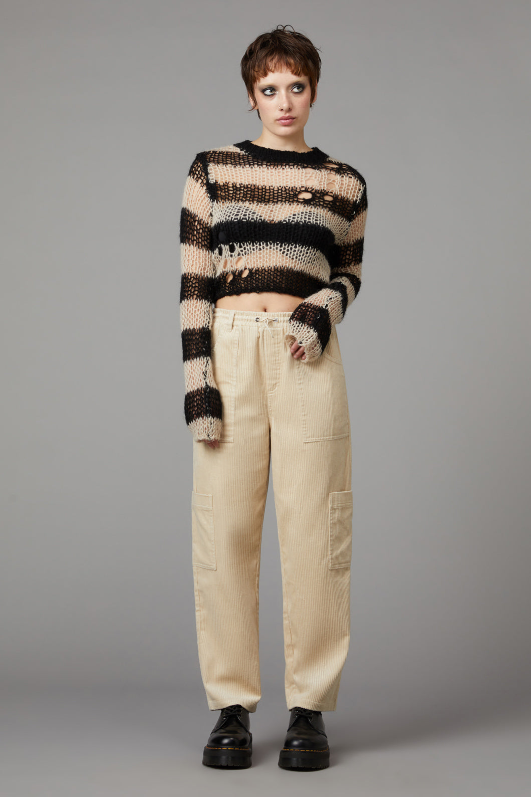 Black Friday - Skulduggery Cargo Pant - cream