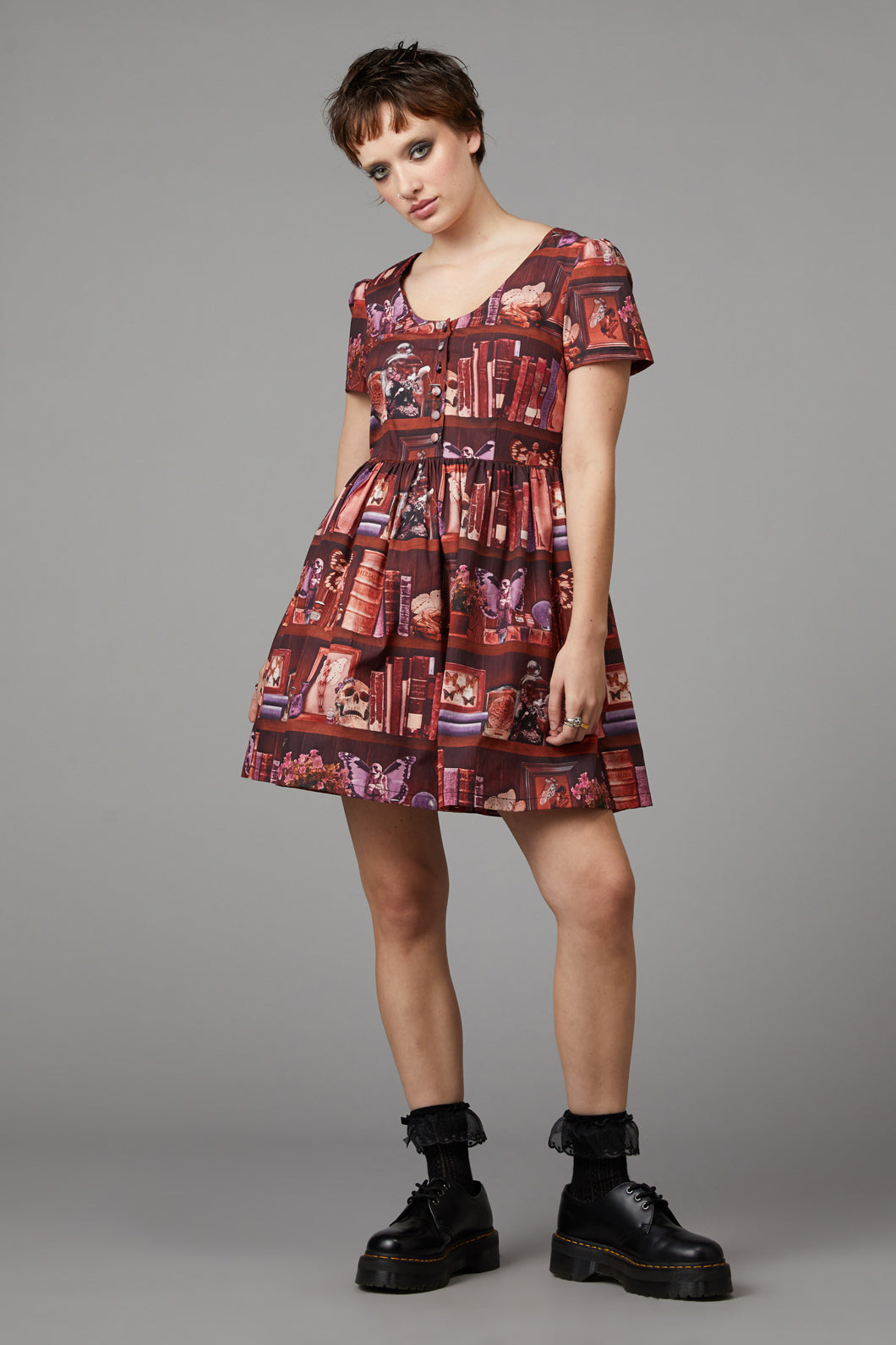Black Friday - Bookish Print Dress - multi
