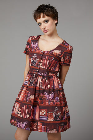 Black Friday - Bookish Print Dress - multi