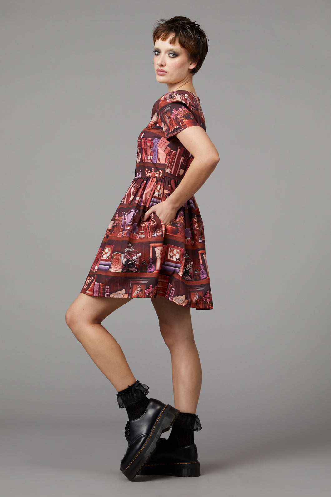 Black Friday - Bookish Print Dress - multi