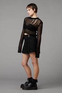 Black Friday - Skulduggery Ultra Crop Knit - black