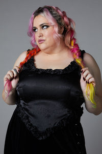 Black Friday - Curve Nadja Gothic Corset Top - black