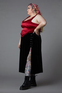 Black Friday - Curve Nadja Gothic Corset Top - red