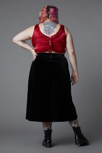 Black Friday - Curve Nadja Gothic Corset Top - red