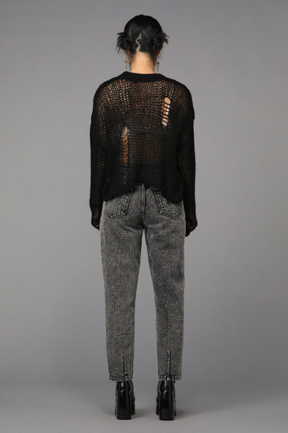 Black Friday - Distressy Cardigan - black