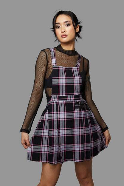 Black Friday - Myrtle Tartan Pinafore - purple