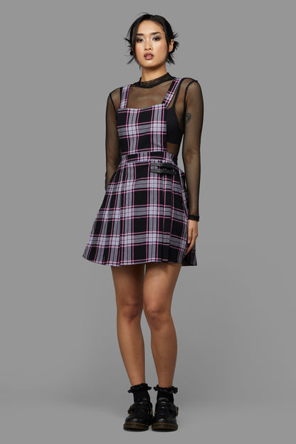 Black Friday - Myrtle Tartan Pinafore - purple