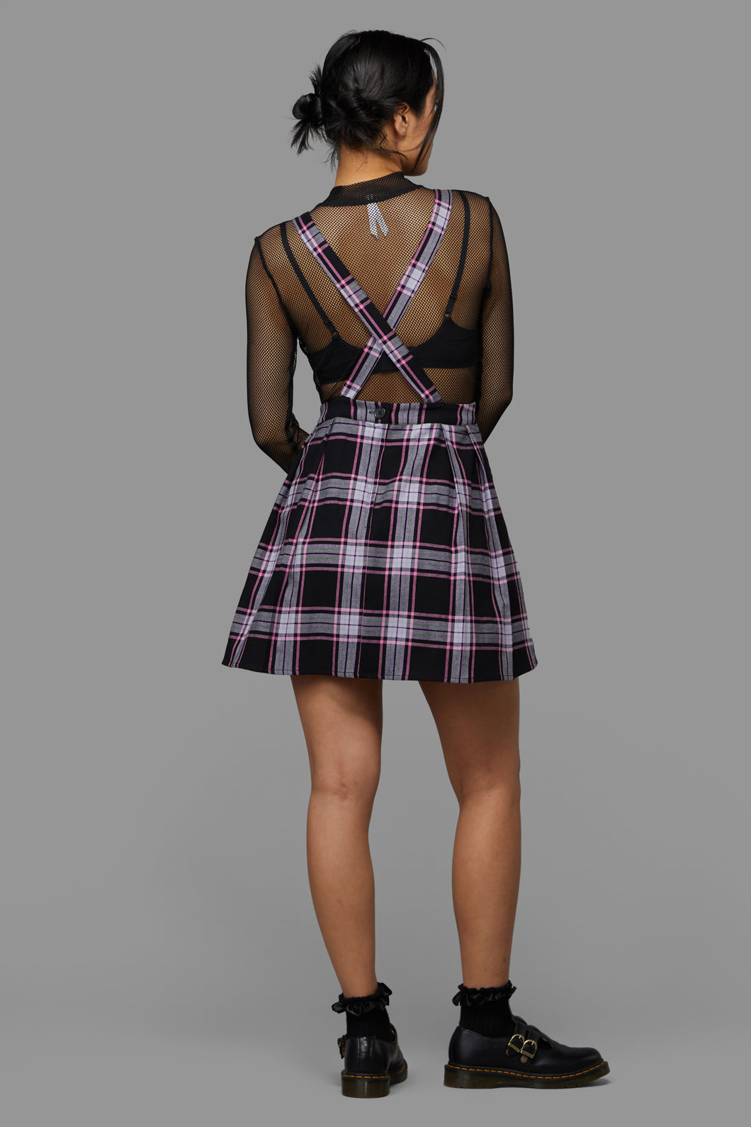 Black Friday - Myrtle Tartan Pinafore - purple