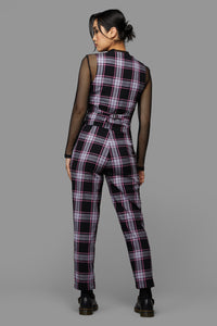 Black Friday - Myrtle Tartan Vest - purple