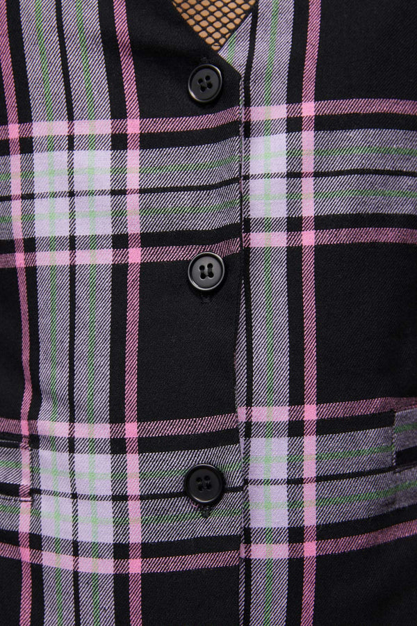 Black Friday - Myrtle Tartan Vest - purple