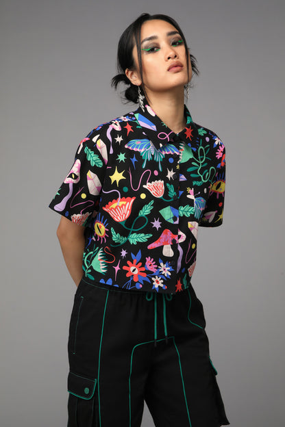 Black Friday - Plantistry Print Blouse - multi