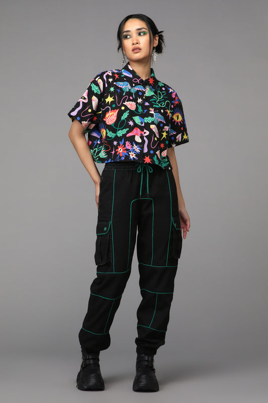 Black Friday - Plantistry Print Blouse - multi