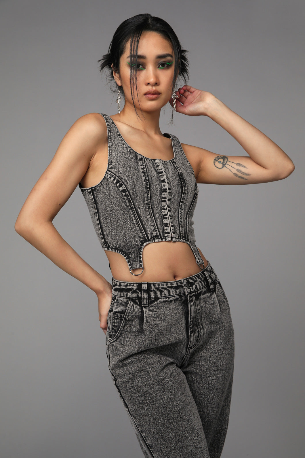 Black Friday - Bitchcraft Corset Top - grey