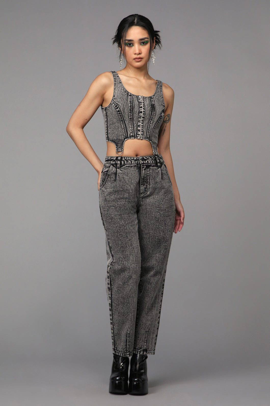 Black Friday - Bitchcraft Corset Top - grey