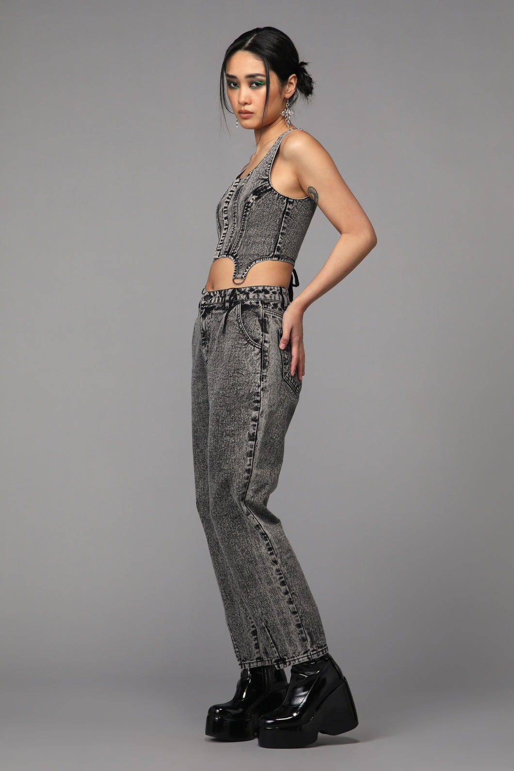 Black Friday - Bitchcraft Corset Top - grey