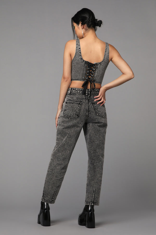 Black Friday - Bitchcraft Corset Top - grey