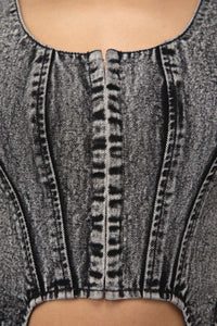 Black Friday - Bitchcraft Corset Top - grey
