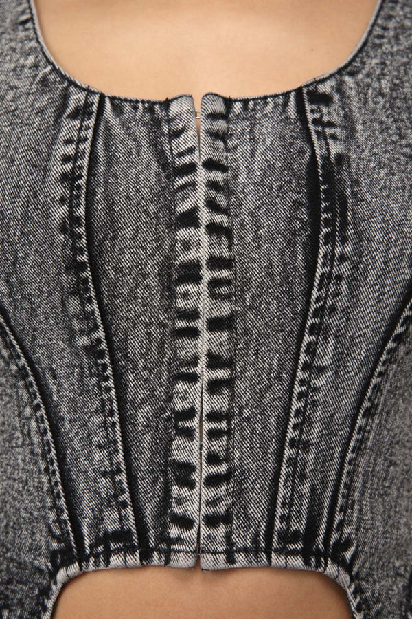 Black Friday - Bitchcraft Corset Top - grey