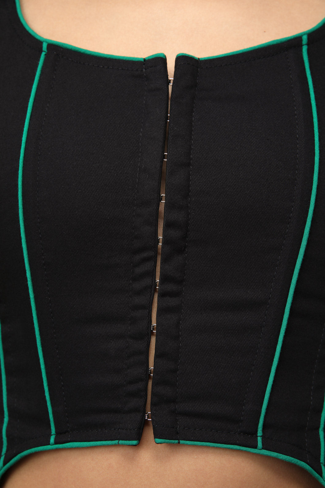 Black Friday - Toxin Corset Top - black-green