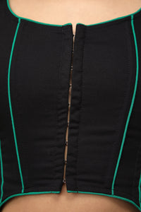 Black Friday - Toxin Corset Top - black-green