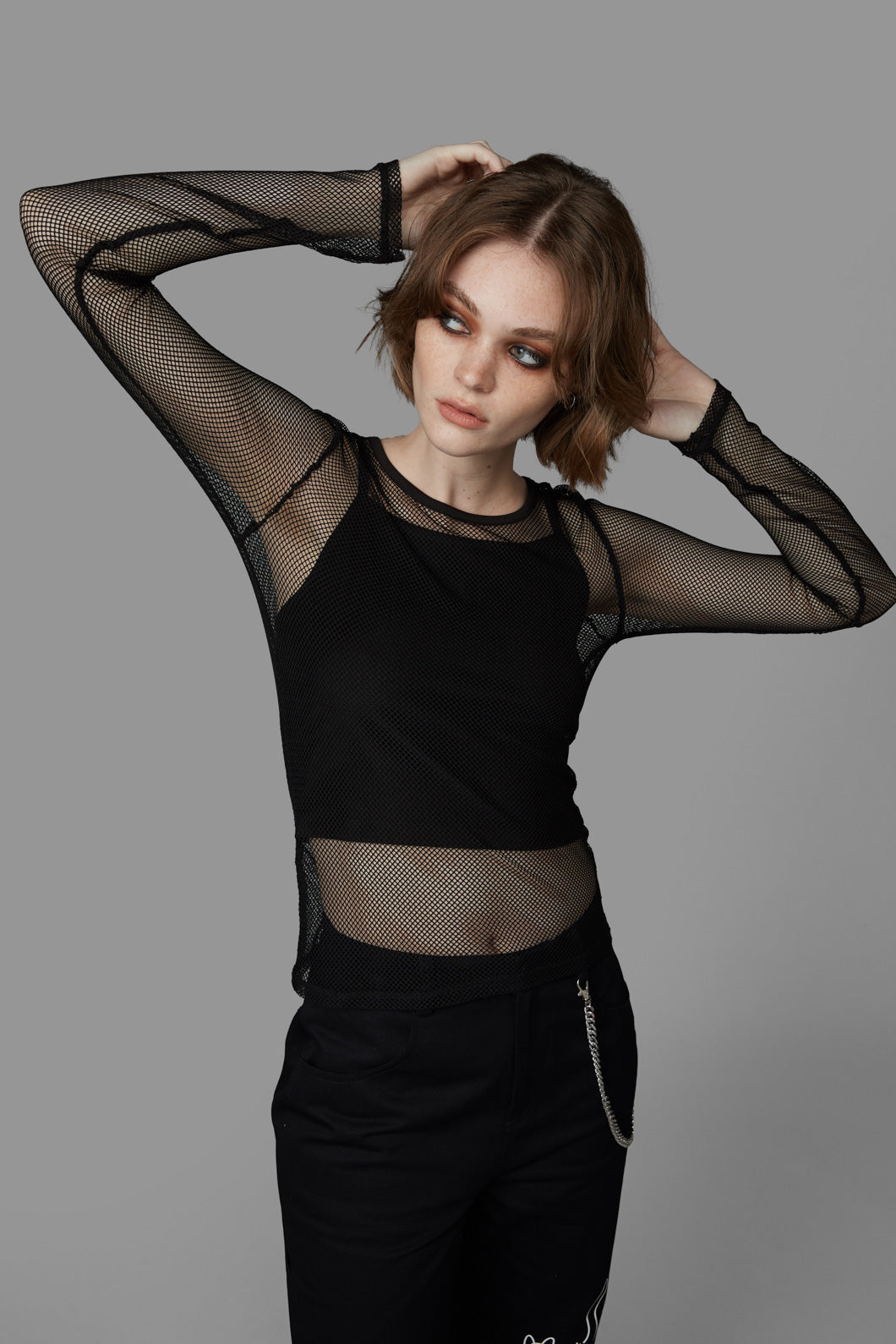 Black Friday - Dead Inside Mesh Top - black