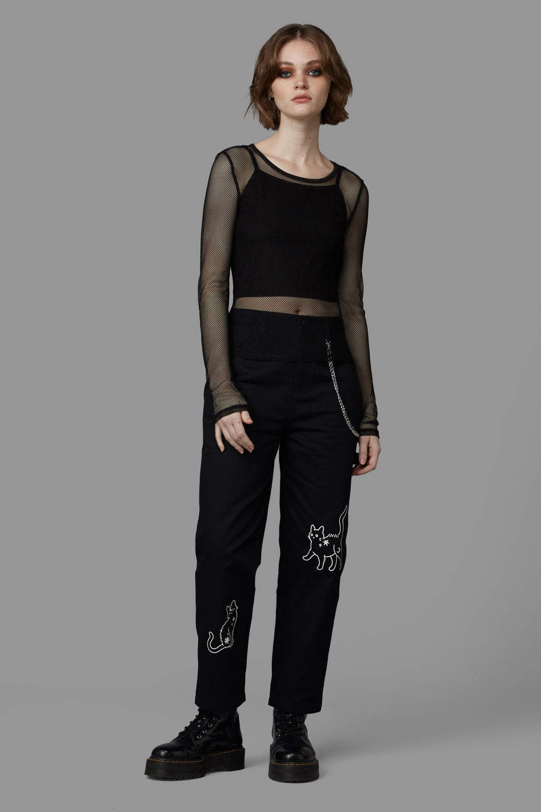 Black Friday - Dead Inside Mesh Top - black