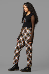 Black Friday - Pumpkin Tartan Pant - black-orange