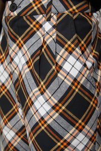 Black Friday - Pumpkin Tartan Pant - black-orange