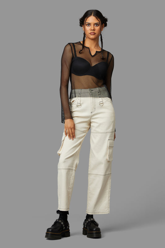 Black Friday - Jenna Mesh Top - black