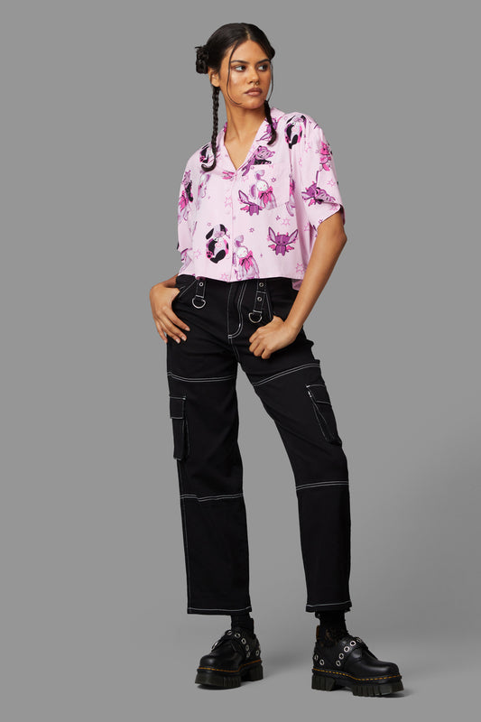 Black Friday - Stay Creepy Blouse - pink