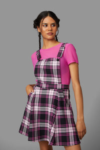 Black Friday - Posh Tartan Pinafore - pink