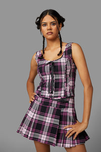 Black Friday - Posh Tartan Top - pink