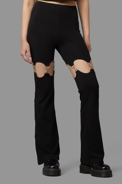 Black Friday - Jaywalker Cutout Pants - black