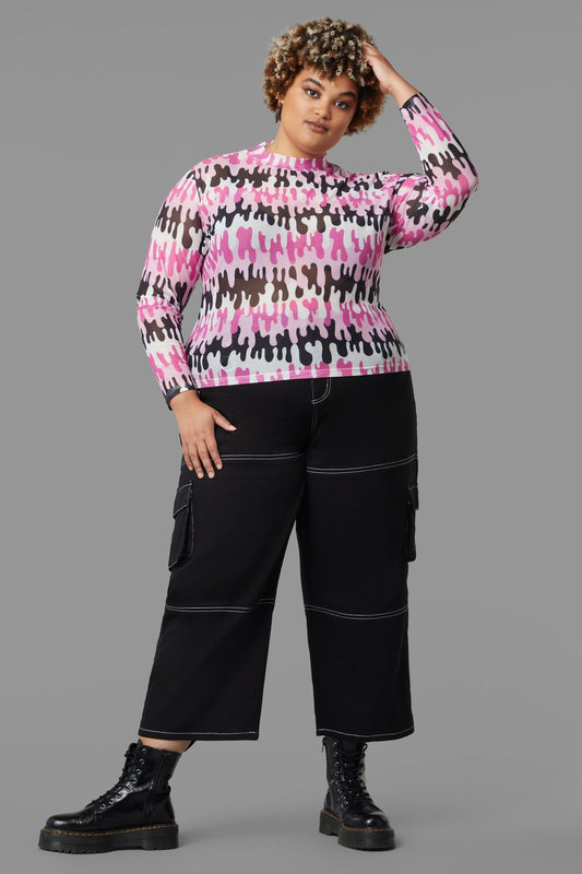 Black Friday - Curve Drip Drip Top - pink