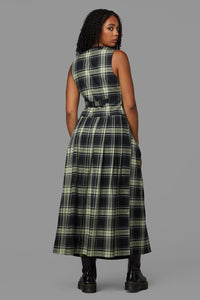 Black Friday - Haunted Bloom Tartan Vest - black-sage