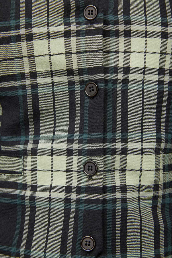 Black Friday - Haunted Bloom Tartan Vest - black-sage