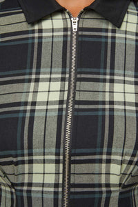 Black Friday - Haunted Bloom Tartan Skater Dress - black-sage