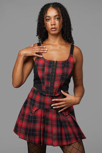 Black Friday - Life On Mars Corset - red-black