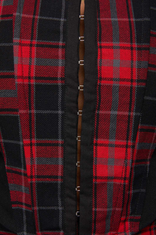 Black Friday - Life On Mars Corset - red-black