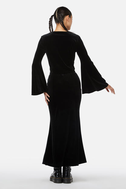 Black Friday - Obsidian Velvet Flare Top - black