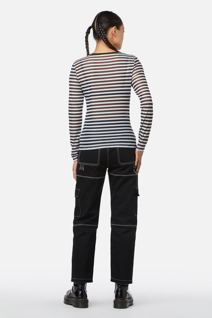Black Friday - Jiji Mesh Top - black-white